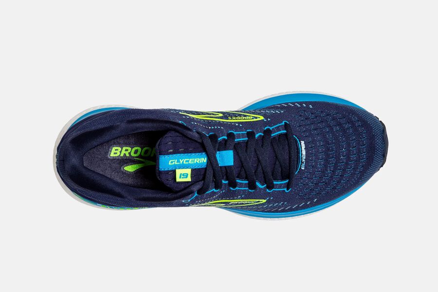 Brooks Running Shoes - Glycerin 19 Road Mens - Navy/Blue - KFU-310457